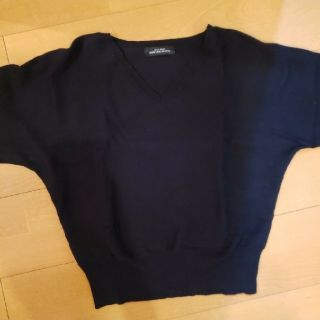 ユナイテッドアローズグリーンレーベルリラクシング(UNITED ARROWS green label relaxing)のとんちゃんさま専用　ネイビーVネックニット+GUボーダートップス(ニット/セーター)