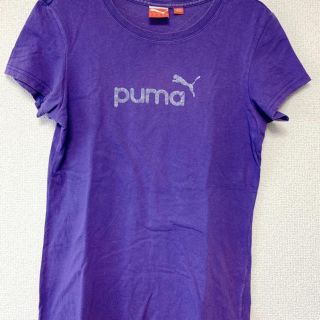 プーマ(PUMA)のUSED PUMA 半袖Tシャツ 紫　パープル　ジム用　スポーツ　Mサイズ(Tシャツ(半袖/袖なし))