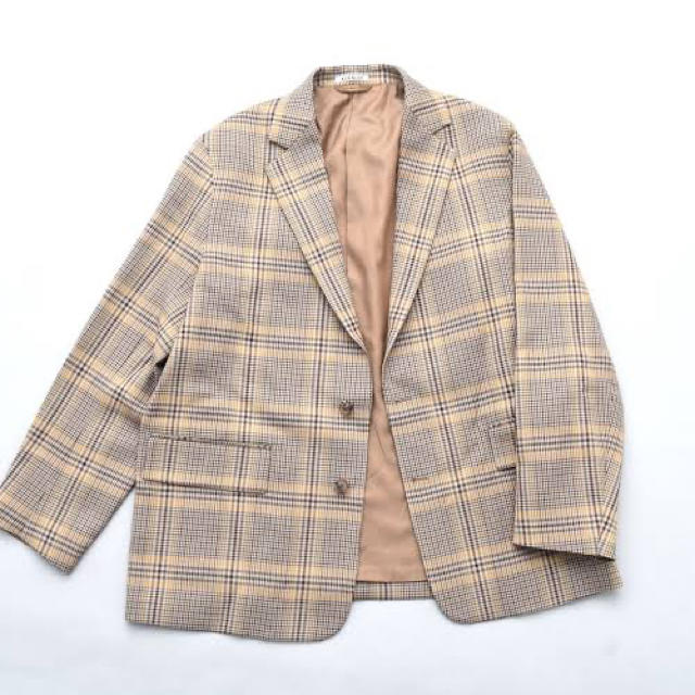 auralee wool serge check jacket