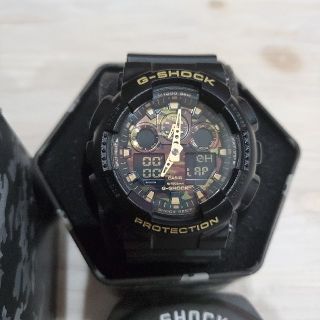 ジーショック(G-SHOCK)のnero様専用 CASIO G-SHOCK 迷彩【gold×black】説明書付(腕時計(アナログ))