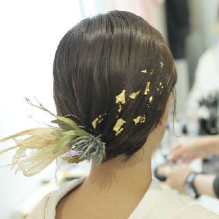 ◆行事ごとは金箔ヘアで決まり◆金箔 3個セット パーツ カラージェル ネイル(その他)