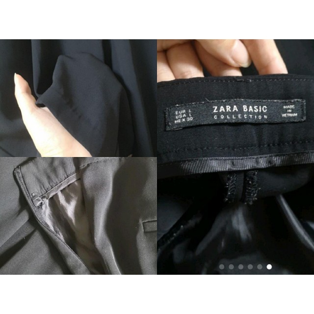 ZARA(ザラ)の美品 ZARA ガウチョパンツ ワイドパンツ ハーフパンツ 五分丈 ザラ 黒 秋 レディースのパンツ(ショートパンツ)の商品写真