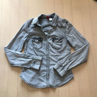 エイチアンドエム(H&M)のストレッチデニムシャツ♡(シャツ/ブラウス(長袖/七分))