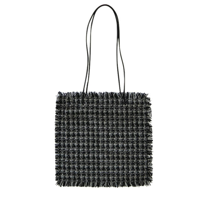 COUDRE TWEEDLONGSHOULDERTOTE ブラック