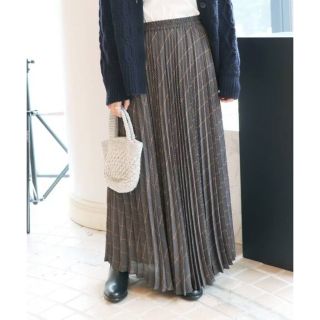 スローブイエナ(SLOBE IENA)のhanahana様専用❄️18AW超美品チェックプリーツスカート38(ロングスカート)