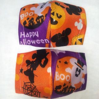 ディズニー(Disney)の子供用 2枚 ハンドメイド ディズニー ハロウィン インナーマスク ミニー(その他)