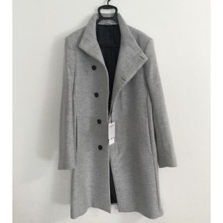 【完売モデル】希少 ZARA ザラ ロングコート スタンドカラー アシメトリー