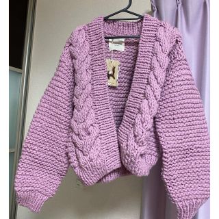 フリークスストア♡アルパカ ♡ペルーボリュームニットカーディガン♡ピンク♡新品