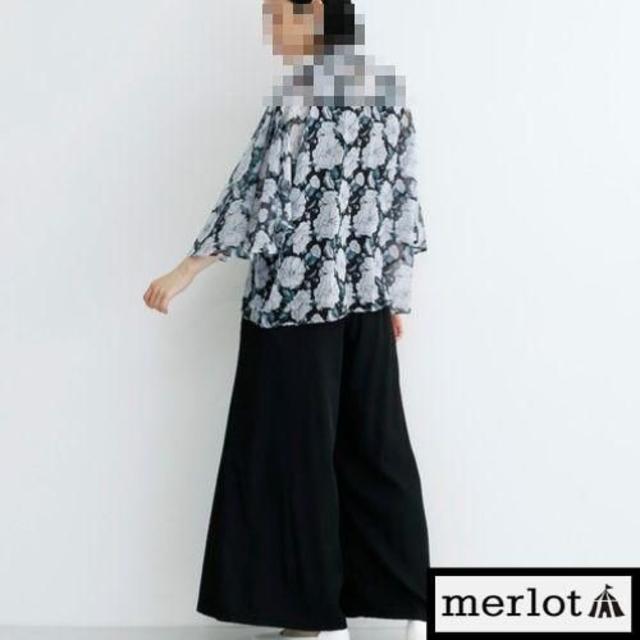 merlot(メルロー)の新品タグ付き、メルロープリュス　足長ボックスガウチョパンツ レディースのパンツ(カジュアルパンツ)の商品写真