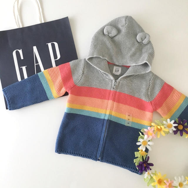 babyGAP(ベビーギャップ)の新品♡baby gap♡くま耳 パーカー カーディガン くま耳パーカー ニット キッズ/ベビー/マタニティのベビー服(~85cm)(カーディガン/ボレロ)の商品写真