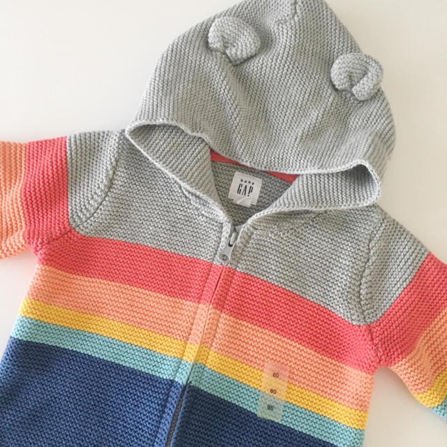 babyGAP(ベビーギャップ)の新品♡baby gap♡くま耳 パーカー カーディガン くま耳パーカー ニット キッズ/ベビー/マタニティのベビー服(~85cm)(カーディガン/ボレロ)の商品写真