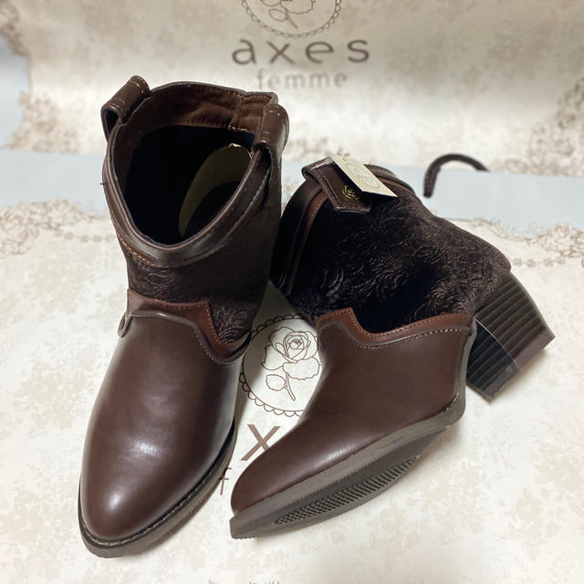 axes femme(アクシーズファム)のショート　ウエスタンブーツ レディースの靴/シューズ(ブーツ)の商品写真