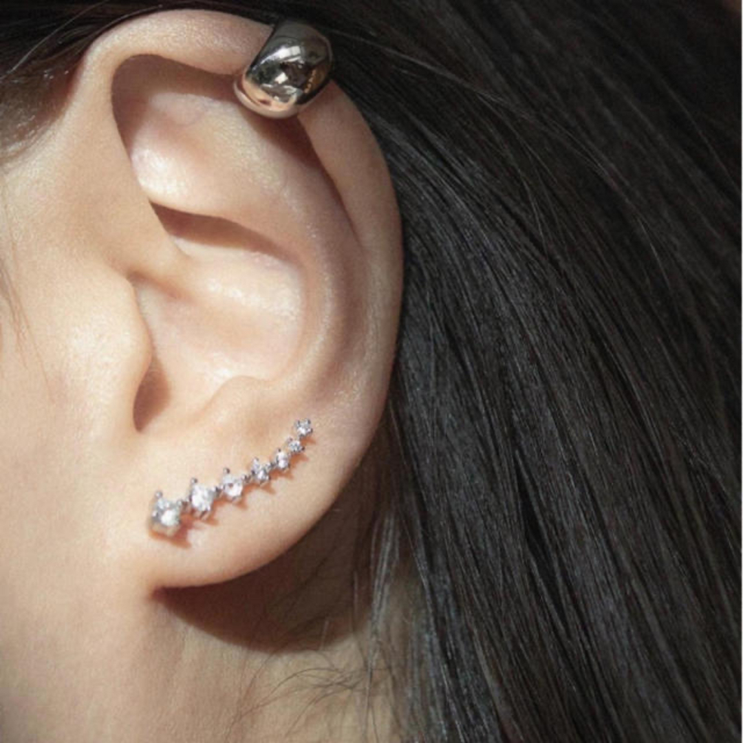 STAR JEWELRY(スタージュエリー)のzirconia climber pierce silver925 レディースのアクセサリー(ピアス)の商品写真