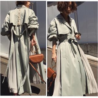 アメリヴィンテージ(Ameri VINTAGE)のameri BALLOON SLEEVE PLEATS TRENCH(トレンチコート)