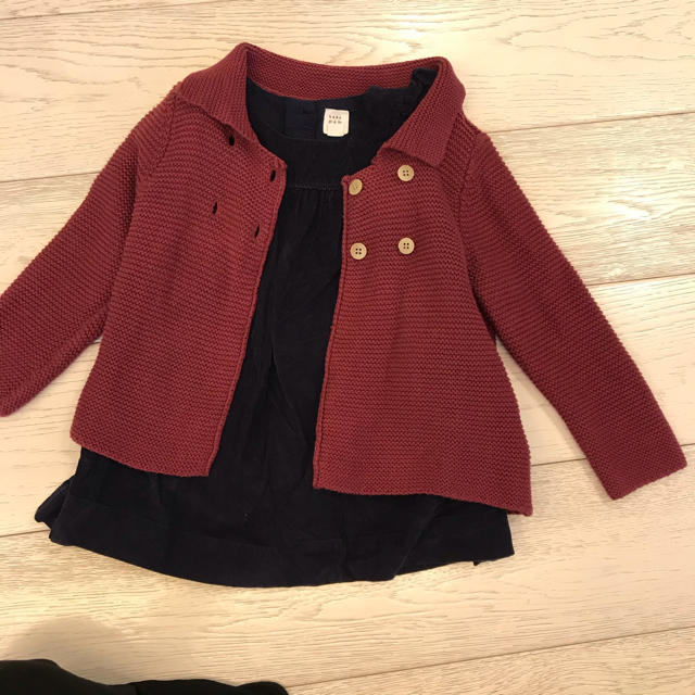 GAP(ギャップ)のGAP ワンピース　カーディガンセット キッズ/ベビー/マタニティのキッズ服女の子用(90cm~)(ワンピース)の商品写真