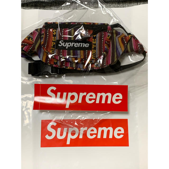 Supreme Woven Stripe Waist Bag  20S