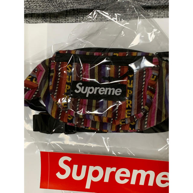 Supreme Woven Stripe Waist Bag  20S