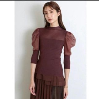 スナイデル(SNIDEL)のsnidel   シアースリーブニットプルオーバー 20秋冬 大人気👗完売中 (ニット/セーター)