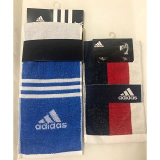 アディダス(adidas)の新品・未使用　adidas アディダス　フェイスタオル  2枚セット(タオル/バス用品)