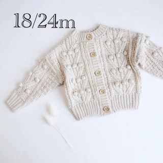 キャラメルベビー&チャイルド(Caramel baby&child )のrylee&cru  ぽこぽこニットカーディガン　18-24m 新品(カーディガン/ボレロ)