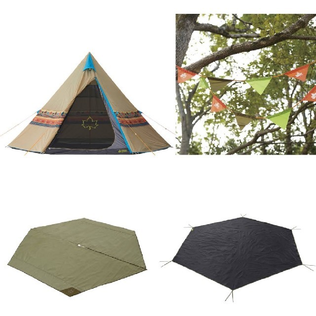 直接渡し】 ナバホtepee400セットrosyタープ付けます アウトドア