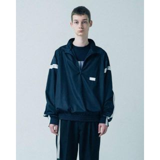 stein 19ss SHIFTED HALF ZIP TOP・NAVY(ナイロンジャケット)