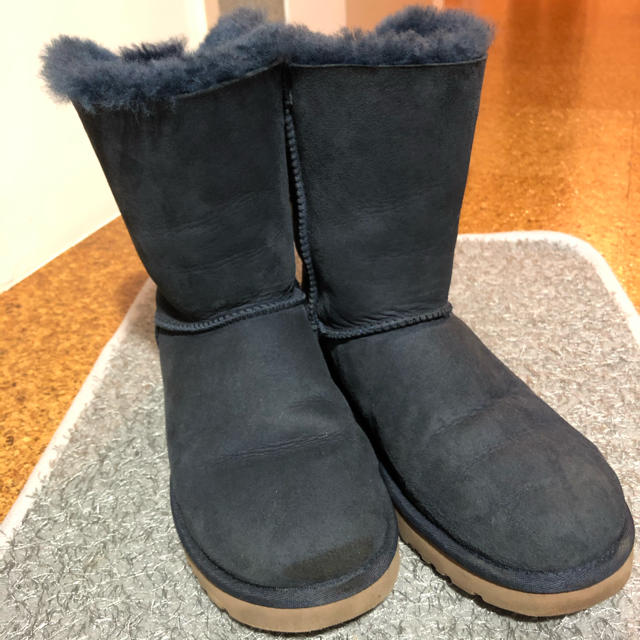 UGG ムートンブーツ リボン ネイビー