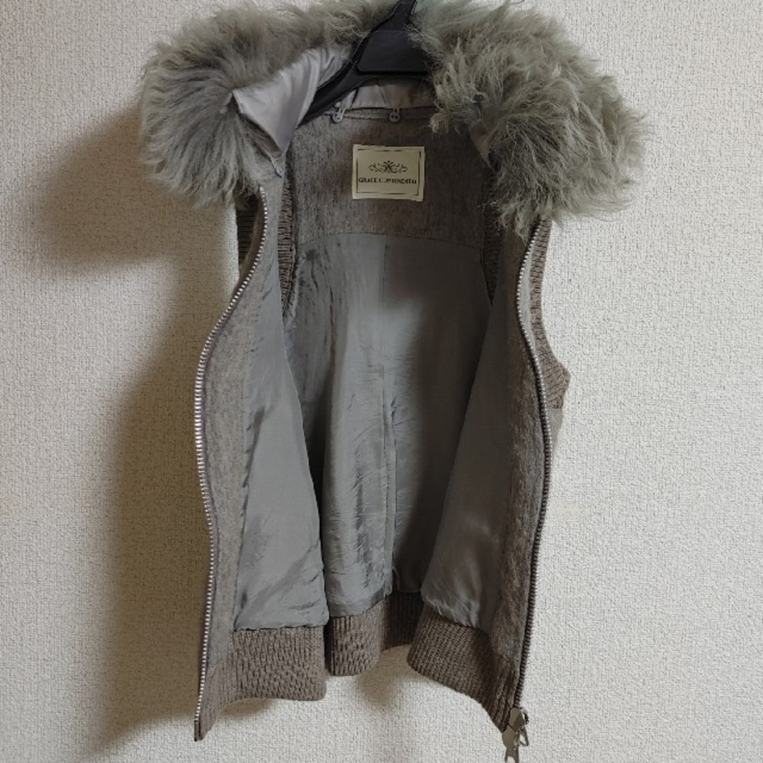 GRACE CONTINENTAL(グレースコンチネンタル)のグレースコンチネンタル　ベスト レディースのジャケット/アウター(毛皮/ファーコート)の商品写真
