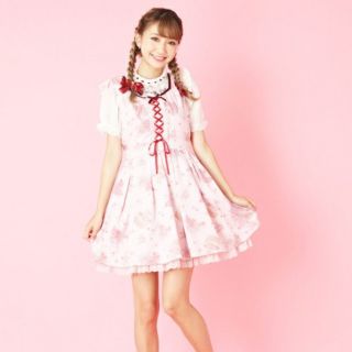 リズリサ(LIZ LISA)の【新品】LIZLISA ローズグレープジャンスカ ピンク(ミニワンピース)