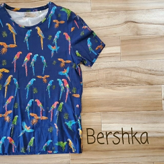 Bershka(ベルシュカ)のBershka オウム総柄 Tシャツ メンズのトップス(Tシャツ/カットソー(半袖/袖なし))の商品写真