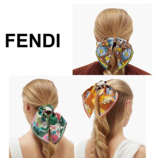 FENDI   新作FENDIフローラルシルクツイルシュシュの通販 by 葉月's