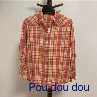 プードゥドゥ(POU DOU DOU)のPou dou dou 七分袖チェックシャツ(シャツ/ブラウス(長袖/七分))