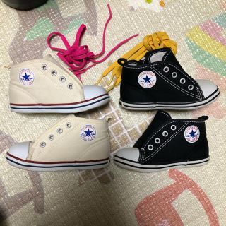 コンバース(CONVERSE)のコンバース　ハイカット　13.5cm 2色セット売り　ホワイト&ブラック(スニーカー)