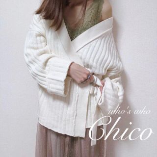 フーズフーチコ(who's who Chico)の新作♡¥7592【Chico】カシュクールカーディガン　ニット(ニット/セーター)