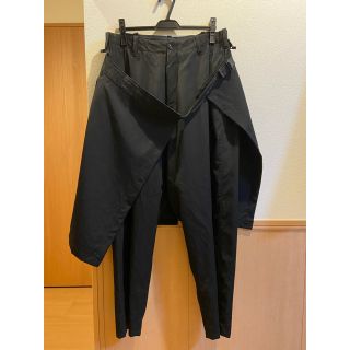 【美品】yohji yamamoto■ヨウジヤマモト プリーツ巻きパンツスカート