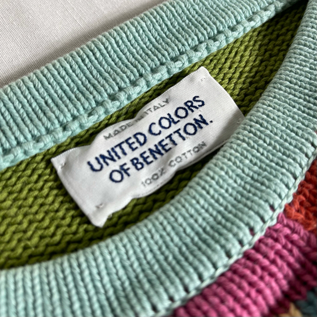 "Benetton" cotton random pattern knit