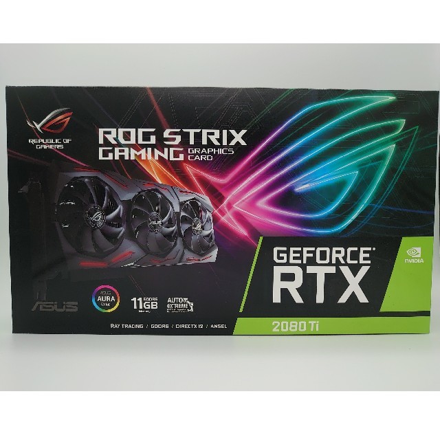 ASUS(エイスース)のASUS ROG-STRIX-RTX2080TI-11G-GAMING スマホ/家電/カメラのPC/タブレット(PC周辺機器)の商品写真