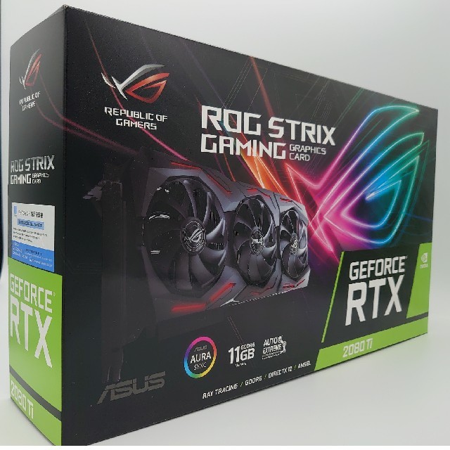 ASUS(エイスース)のASUS ROG-STRIX-RTX2080TI-11G-GAMING スマホ/家電/カメラのPC/タブレット(PC周辺機器)の商品写真