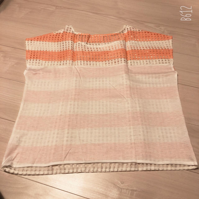 EMSEXCITE(エムズエキサイト)のトップス シースルー オレンジ ホワイト フリーサイズ Emsexcite レディースのトップス(Tシャツ(半袖/袖なし))の商品写真
