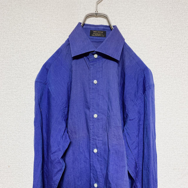 HARE(ハレ)のセール品　90s  コットンシャツ　紺色　アメリカ古着　USA 韓国古着 メンズのトップス(シャツ)の商品写真