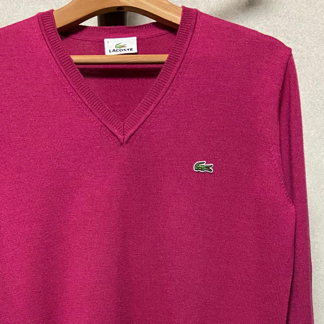 LACOSTE ラコステ ニット セーター　ピンク | フリマアプリ ラクマ