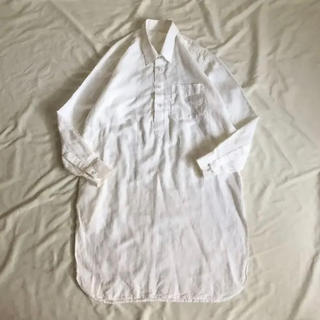1980〜1990s グランパシャツ　コットンリネン　白