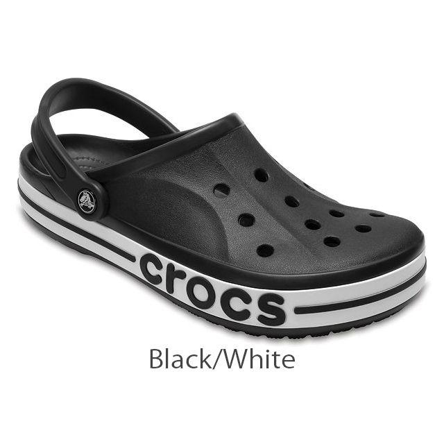 crocs(クロックス)の23cm クロックス バヤバンド クロッグ ブラック ホワイト 新品 レディースの靴/シューズ(サンダル)の商品写真