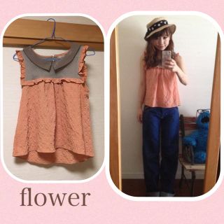 フラワー(flower)のflower＊トップス(シャツ/ブラウス(半袖/袖なし))