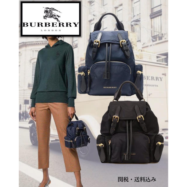 BURBERRY(バーバリー)のバーバリー リュックサック イン テクニカル ナイロン＆レザー レディースのバッグ(リュック/バックパック)の商品写真