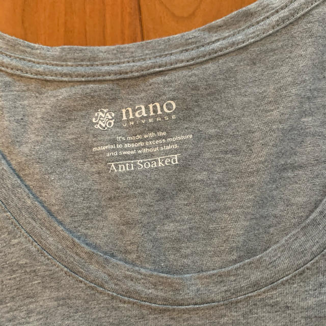 nano・universe(ナノユニバース)のグレー　Tシャツ レディースのトップス(Tシャツ(半袖/袖なし))の商品写真