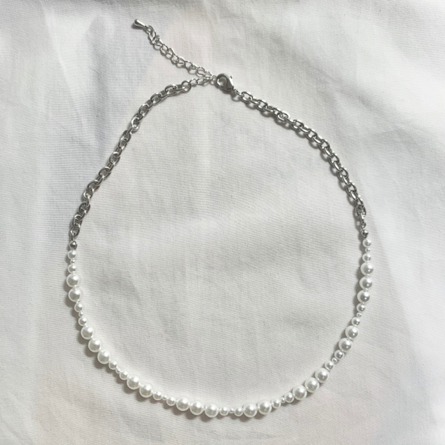 Jieda(ジエダ)のswitching pearl necklace teiji様別注 メンズのアクセサリー(ネックレス)の商品写真