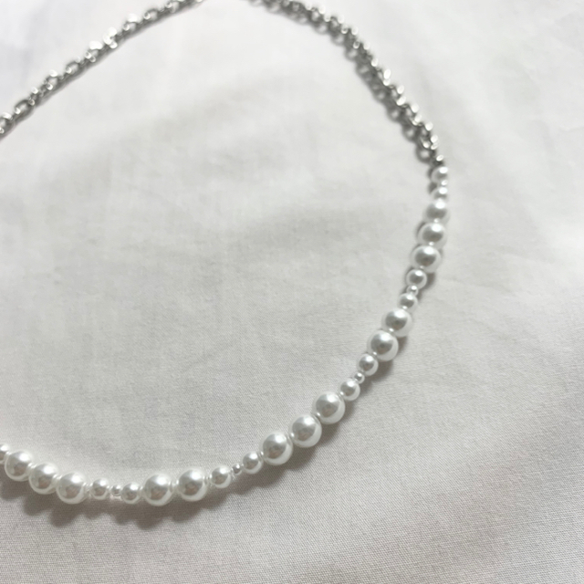 Jieda(ジエダ)のswitching pearl necklace teiji様別注 メンズのアクセサリー(ネックレス)の商品写真