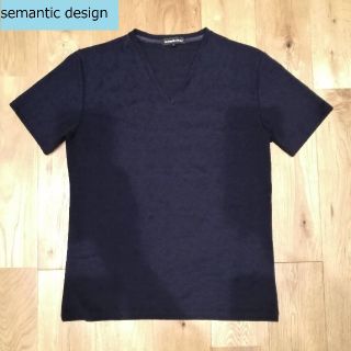 セマンティックデザイン(semantic design)のsemantic design Vネック 半袖Tシャツ メンズ Ｍサイズ(Tシャツ/カットソー(半袖/袖なし))