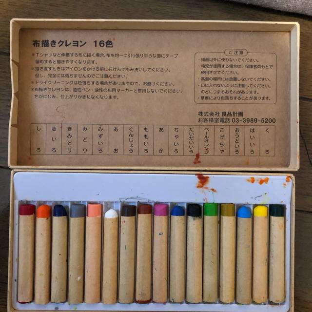 MUJI (無印良品)(ムジルシリョウヒン)の布描きクレヨン　無印　布用クレヨン　染色 ハンドメイドの素材/材料(その他)の商品写真